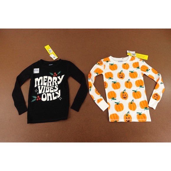 Old Navy Other - Old Navy Unisex Kids Small (6) Halloween Christmas Long Sleeve Pajama Tops NWT